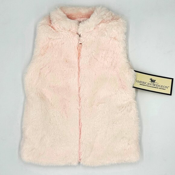NWT American Widgeon Girls Pink Cotton Candy Zip Up Vest Size 6X– Fully lined - Picture 1 of 6